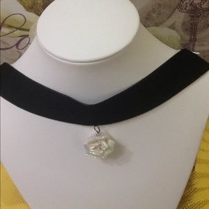 Elegant Velvet Choker and Earrings